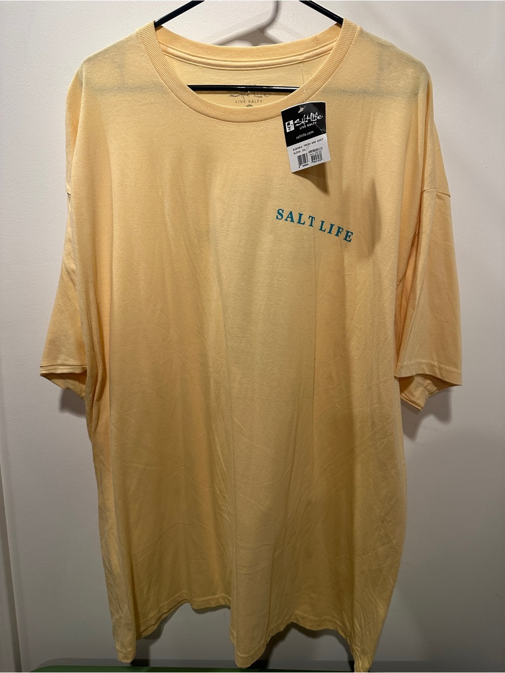 NEW Salt Life Pale Yellow Short Sleeve Tee 2XL